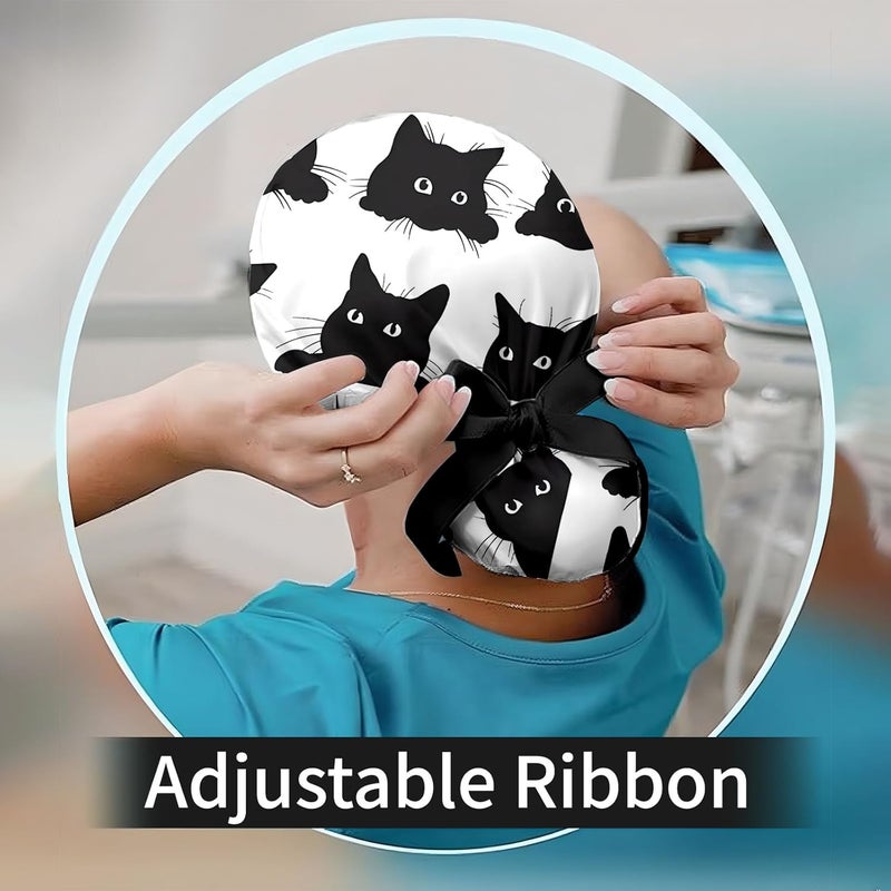 SnuggleHive قبعات فرك للرجال والنساء، قبعة ممرض مع حزام عرق وأزرار - قبعة جراحية قابلة للتعديل تناسب مريحة للأطباء والممرضين. - Image 3